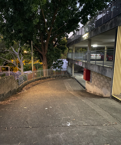 Covered parking spot near North Sydney CBD