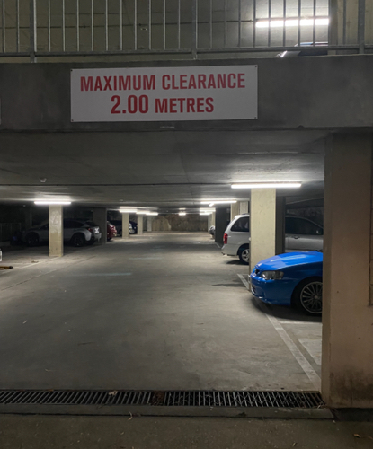 Covered parking spot near North Sydney CBD