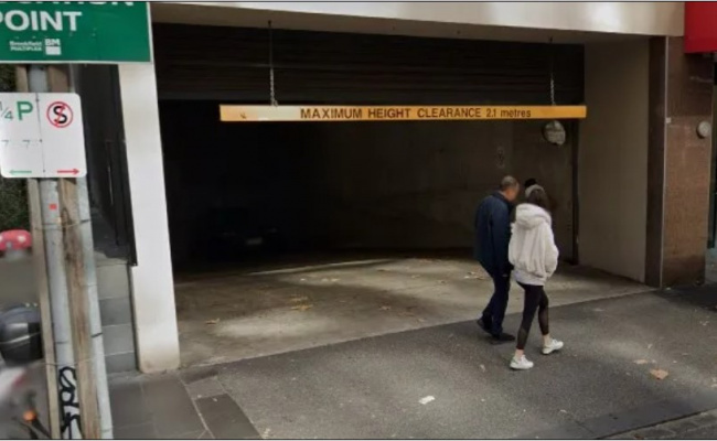 Indoor lot parking on A'beckett Street in Melbourne Central Business District Victoria
