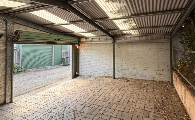 Carport parking on Albany Road in Petersham New South Wales
