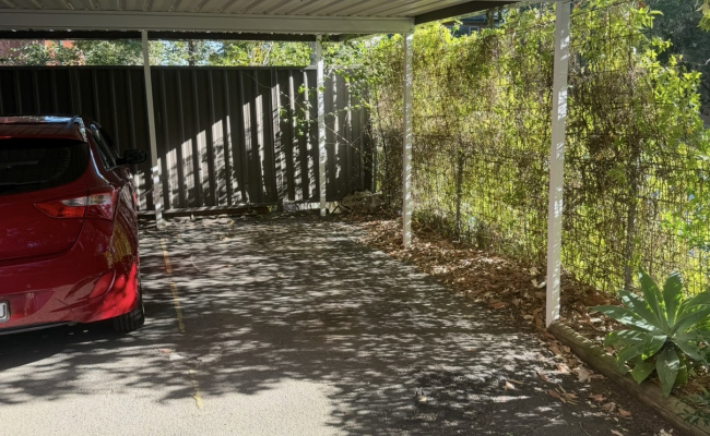 Park undercover and walk to Meadowbank Station or Wharf