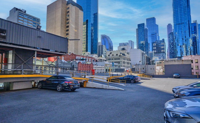 Outdoor lot parking on Bourke Street Mall in Melbourne Victoria