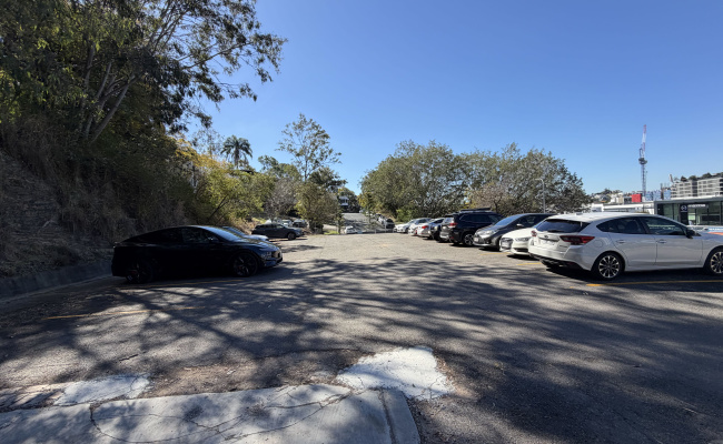 Outdoor lot parking on Breakfast Creek Road in Newstead Queensland