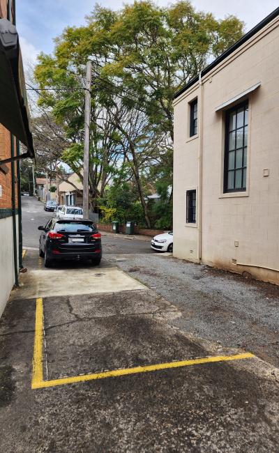 Outside parking on Brocks Lane in Newtown New South Wales