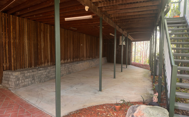 Large undercover storage not visible from road