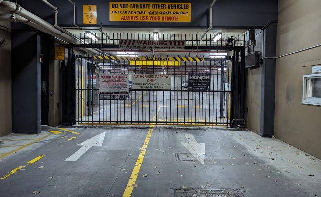 Indoor lot parking on City Road in Southbank Victoria