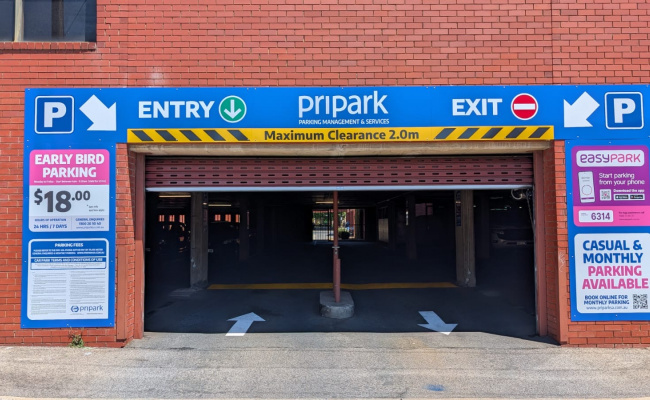 Undercover parking on Currie Street in Adelaide South Australia