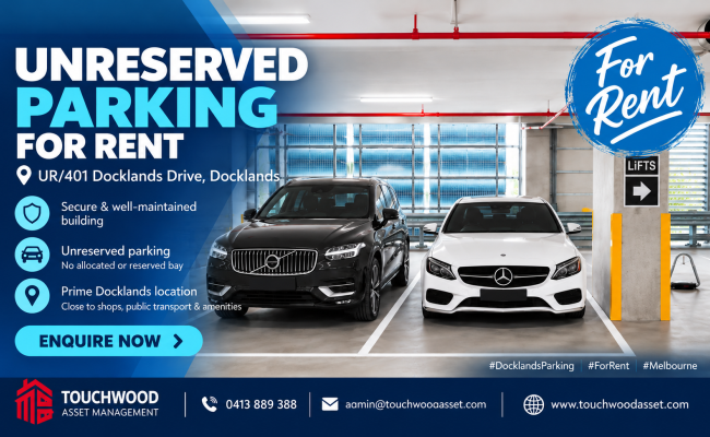 Indoor lot parking on Docklands Drive in Docklands Victoria
