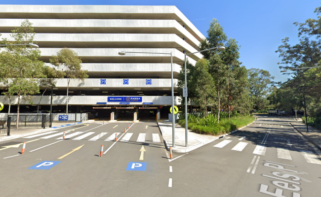 Indoor lot parking on Eels Place in Parramatta New South Wales