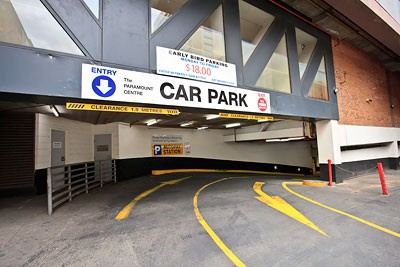 Indoor lot parking on Exhibition Street in Melbourne Victoria