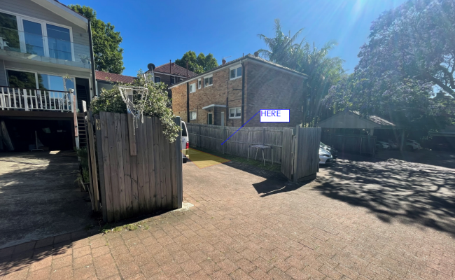 Driveway parking on Falcon Street in Neutral Bay New South Wales