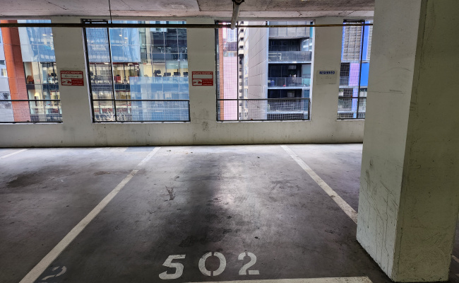 Indoor lot parking on Franklin Street in Melbourne Central Business District Victoria