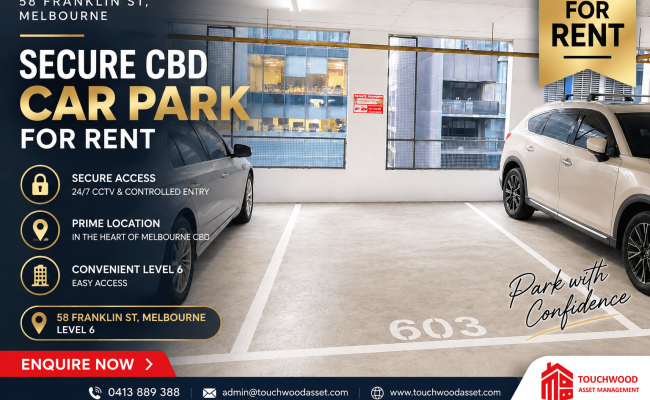 Indoor lot parking on Franklin Street in Melbourne Victoria