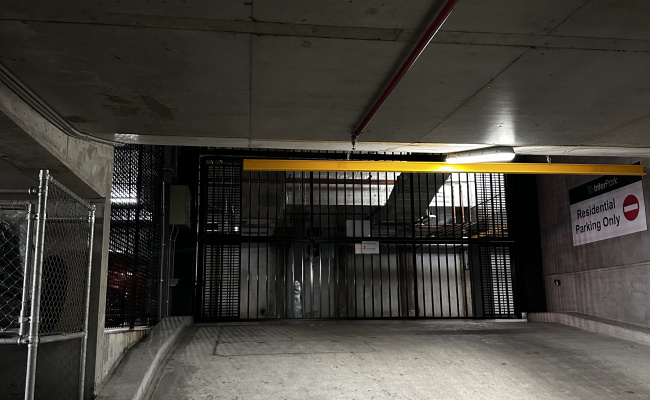 Secure car park below Aldi Smith St