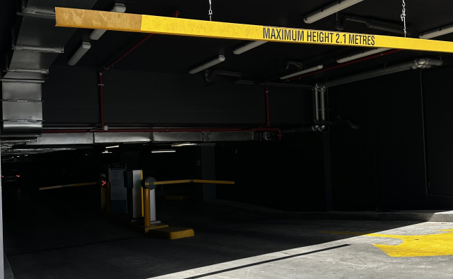 Secure car park below Aldi Smith St