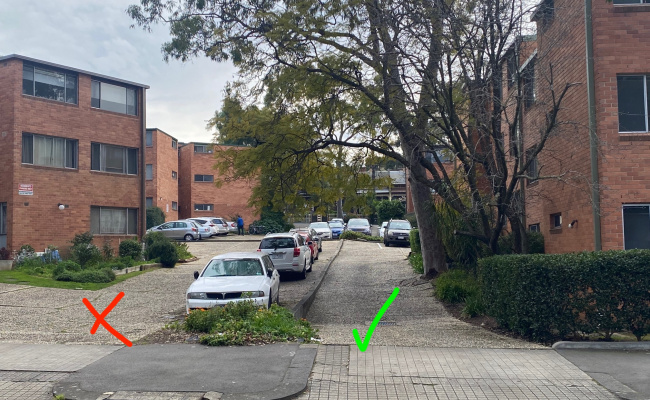 Off street in North Melb close to hospitals, university, and city tram