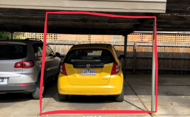 Carport parking on Kensington Road in South Yarra