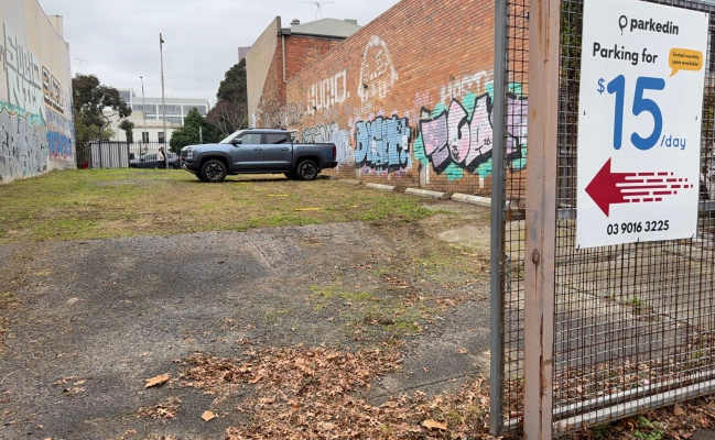 Outdoor lot parking on King Street in West Melbourne Victoria