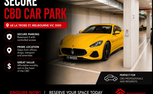 Secure Basement Car Park for Rent in Melbourne CBD 68 La Trobe St, Melbourne VIC 3000 (C25)
