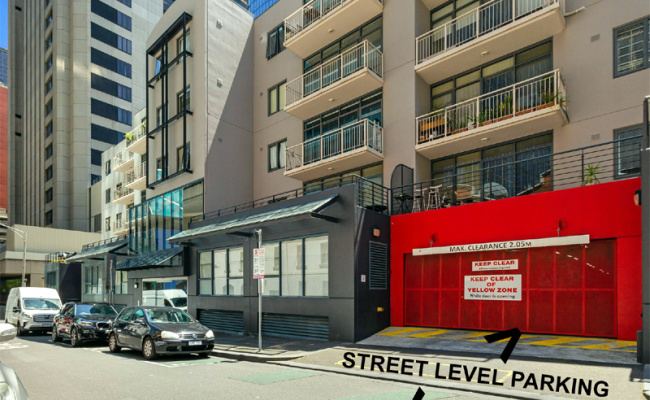 Indoor lot parking on Little Lonsdale Street in Melbourne Central Business District Victoria