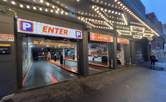 Undercover parking on Lonsdale Street in Melbourne Central Business District Victoria