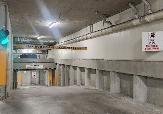 Indoor lot parking on Merivale Street in South Brisbane Queensland