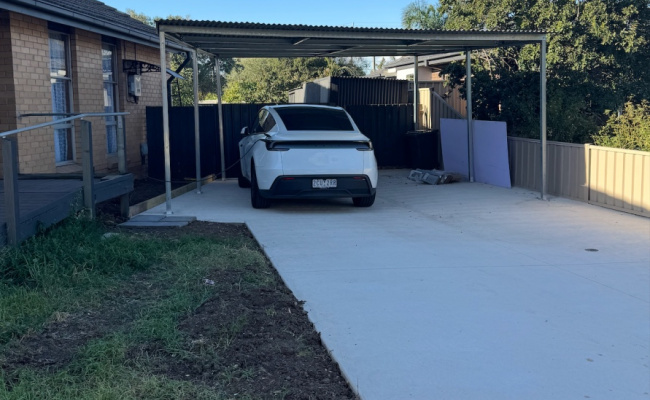 Parking space in a safe corner with EV charger