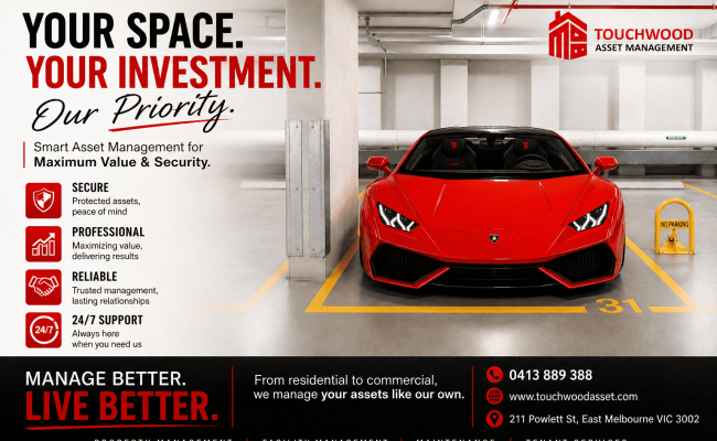 Indoor lot parking on Powlett Street in East Melbourne Victoria