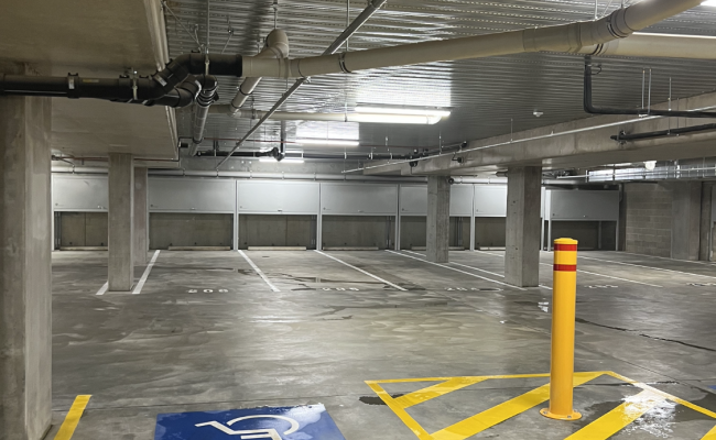 Secure car parking storage