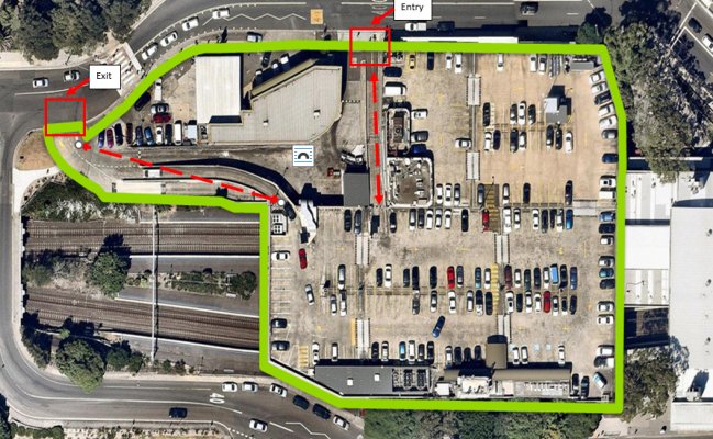 Outdoor lot parking on Railway Parade North in Kogarah New South Wales