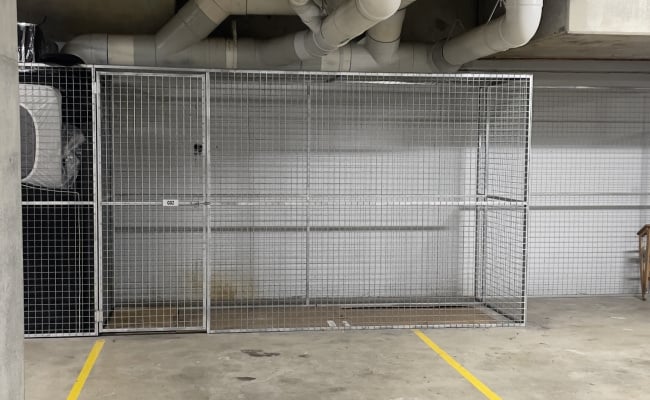 Car space with large storage cage Alexandria close to Rosebery