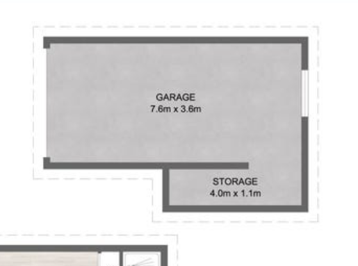 Super Large Garage Space and Storage area