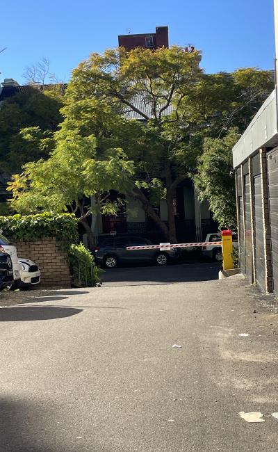 Driveway parking on Roslyn Gardens in Elizabeth Bay New South Wales