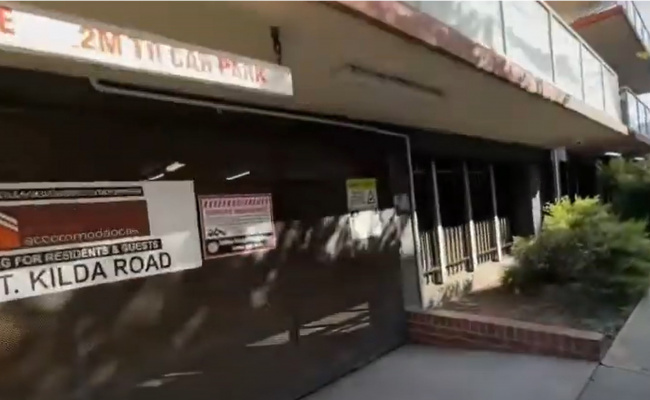 Undercover parking on St Kilda Road in St Kilda Victoria