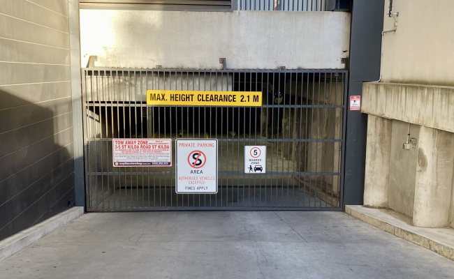 Secure and conveniently located parking space at St Kilda junction!