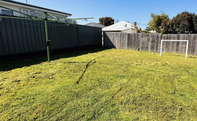 Long drive-way and large flat backyard to fit multiple vehicles!