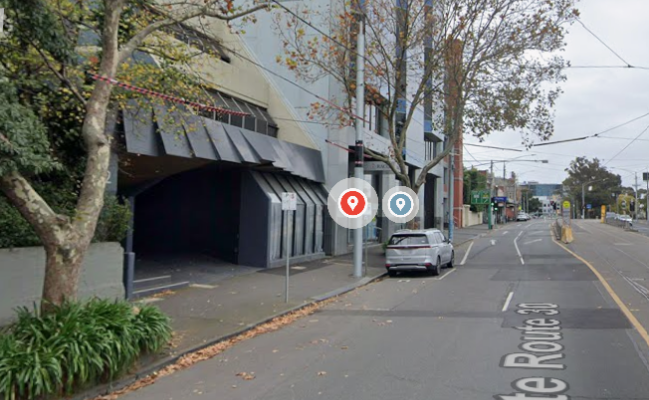 Secure parking, swipe card, commercial building
