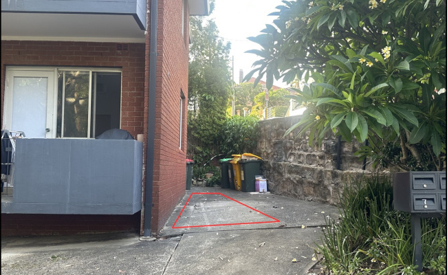 Outdoor lot parking on Wharf Road in Birchgrove New South Wales
